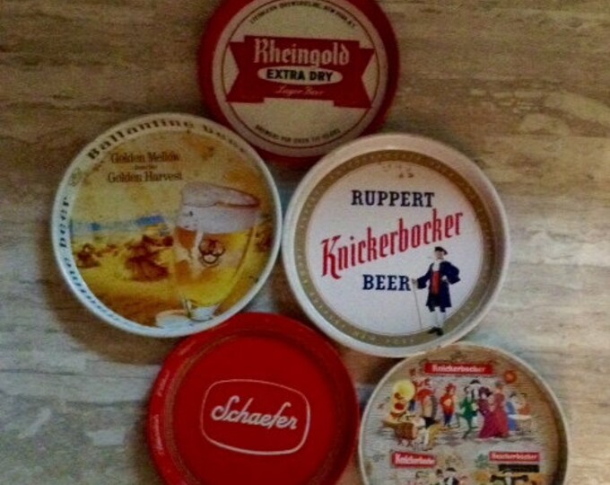 Five Vintage Beer Tray's From the 1960's Bar Ware Etsy