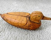 Reserved for Chere - and Carved Duck Decoy Vintage-September 15, 1983-Gift Idea-Decoys-Vintage Decoy-Christmas Gift Idea - Christmas - Decoy
