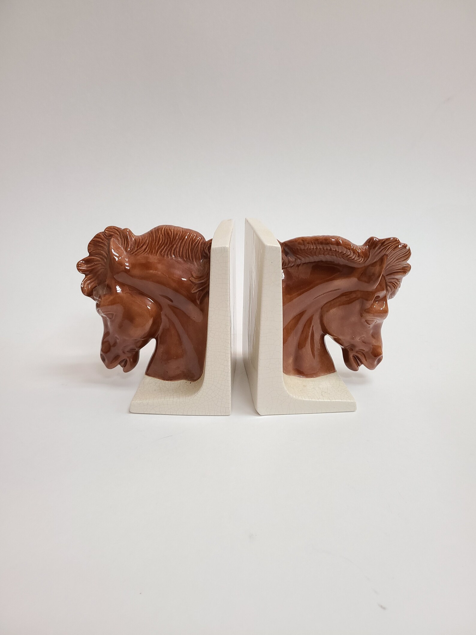 Ceramic Horse Bookends Vintage Bookends Gift for Horse Fan Etsy