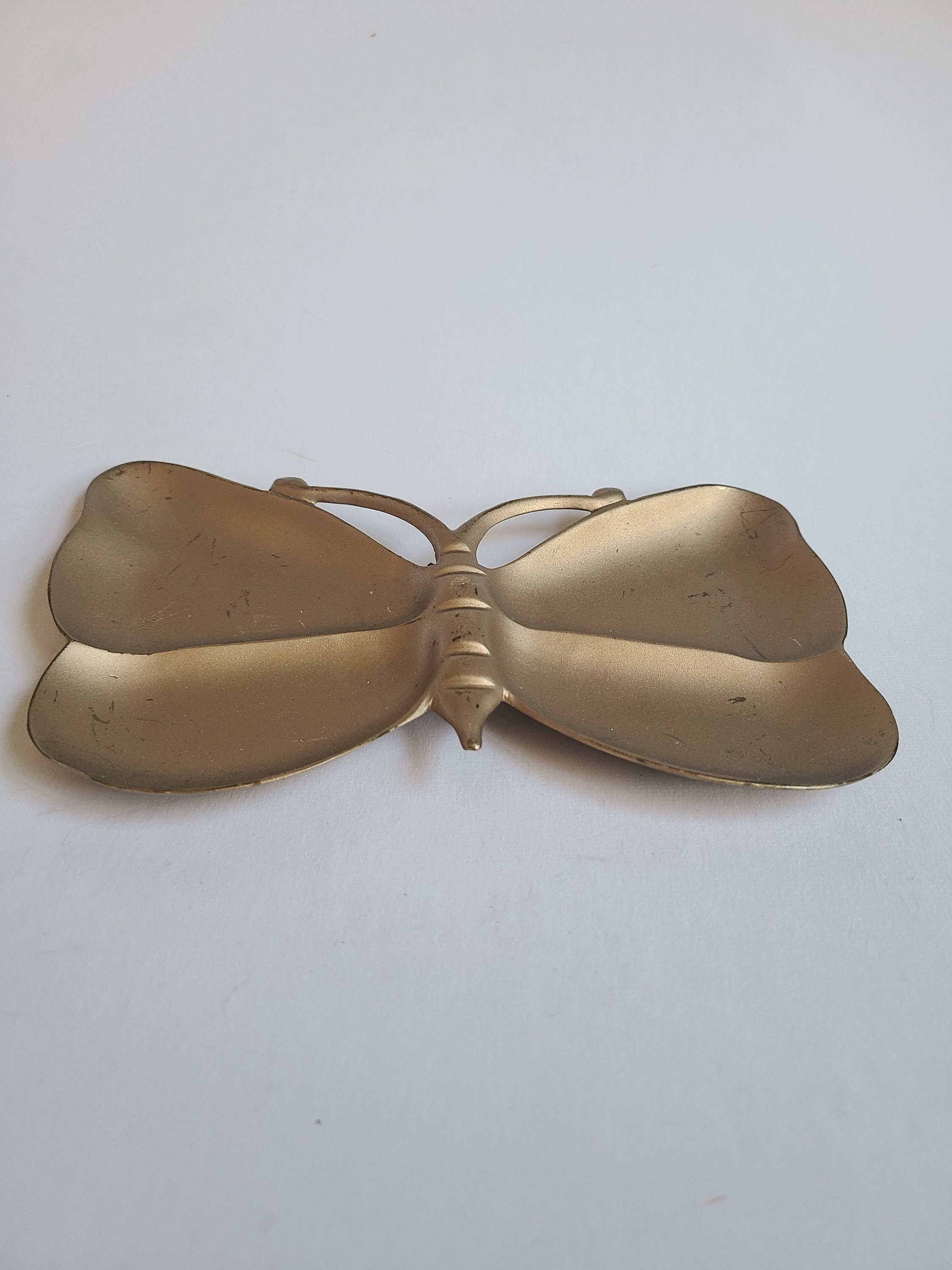 Butterfly Trinket Dish Vintage Brass Butterfly Tray Valet Etsy UK