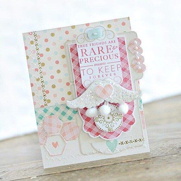 Vintage Colorful Shabby Greeting Card - True Friends