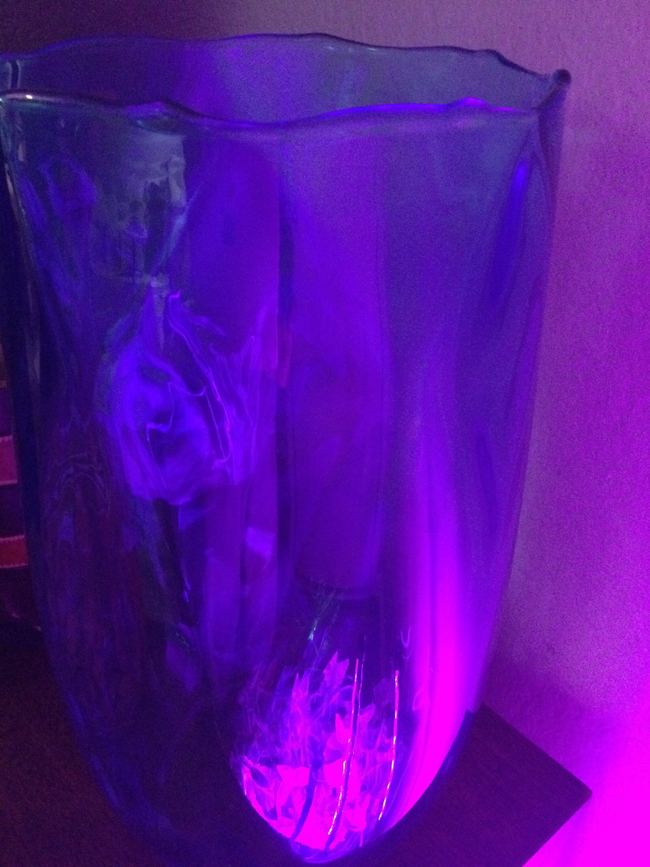 Art Glass Teal Vase Etsy