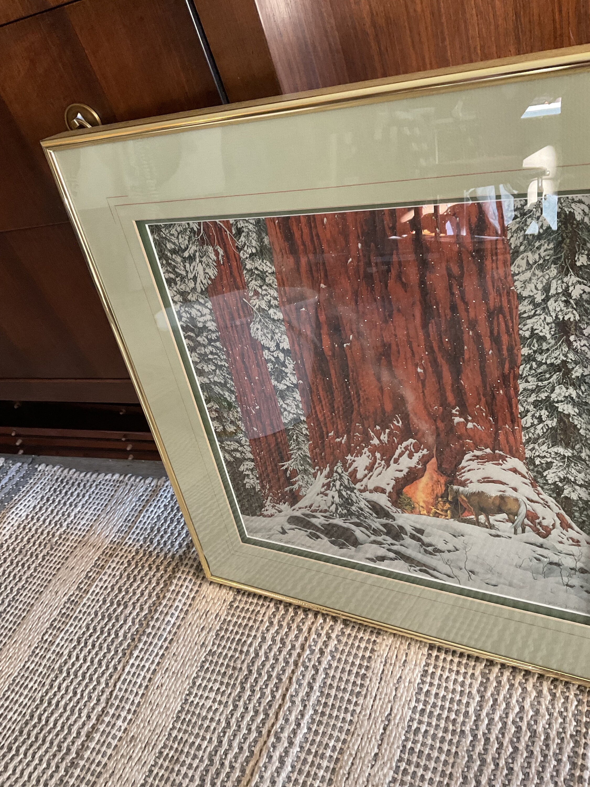 Bev Doolittle Signed and Numbered Print Christmas Day Printed in 1983