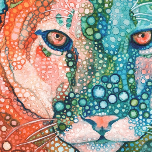 Mountain Lion Cougar Print of Watercolour Painting Artwork - Etsy Mountain Lion Cougar Print of Watercolour Painting Artwork - Etsy