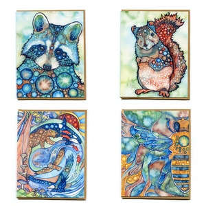 Cards - ANIMALS, watercolour artwork