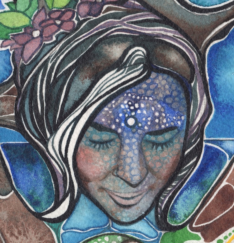 TREE of LIFE  Cha Wakan  print of beautiful & colourful image 2