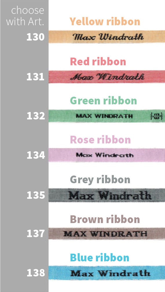 100 woven name tags clothing labels varicoloured & with Etsy