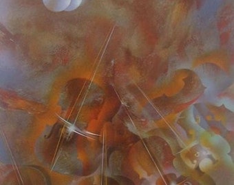 Leonardo Nierman "Moonlight" Originallitografi S/N Art