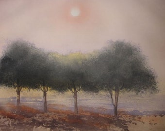 Kaiko Moti "BOIS CACHE" 1988 Originaletsning Signerad och numrerad konstverk