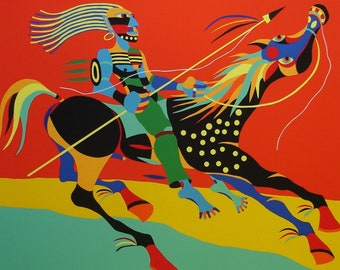 Sergio Gonzalez Tornero "Waha-Waharangin" silkscreen signerad/numrerad begränsad