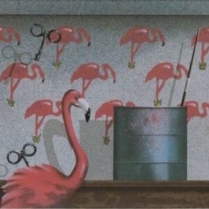 James Carter "Wind Up (Flamingo)" Original Serigraphie--(aus der Serie 1986: Spielzeug-Hersteller)