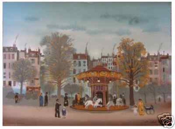 Delacroix Le Kiosque Limited Edition Lithograph Art M