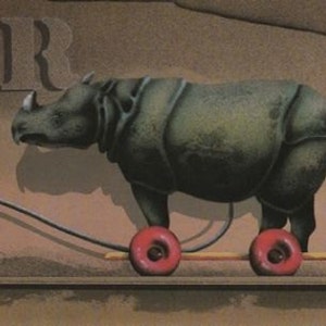 James Carter "Elektro Rhino" Original Serigraphie--(aus der Serie 1986: Spielzeug-Hersteller)