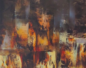 Leonardo Nierman Villes "Stadt Ruinen" Original Lithographie Kunstwerk S/N