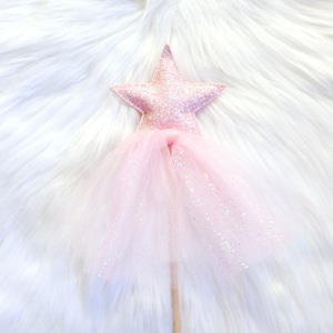 Pink Magic Wand | Valentine Gift | Gift for Kids| Kids Gift | Star Tulle Wand -  Gold/Pink