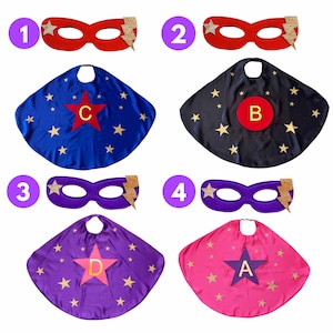 Kids Costume Cape - Kids Custom Gift - Select Initial