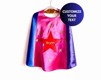 Custom Superhero Cape - Three Panel  - Personalized  Kids Gift