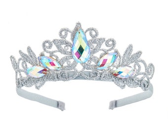Princess Elsa Frozen Inspired Crown Handmade in USA Silver | Etsy