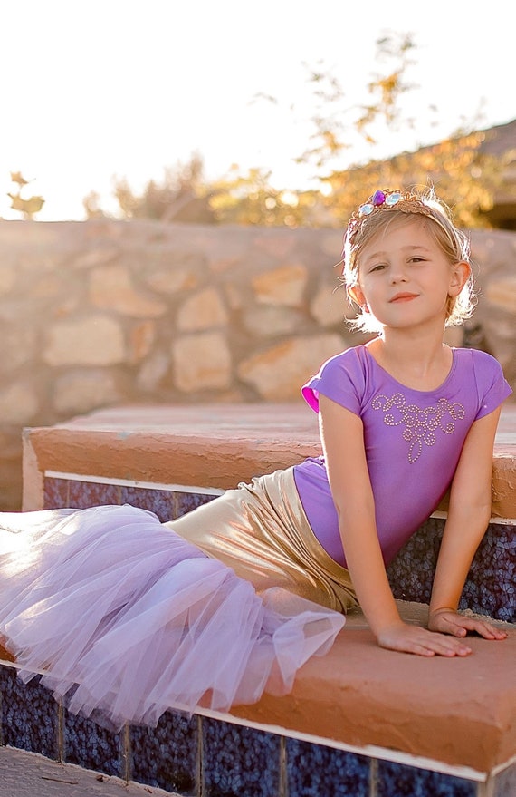 Costume de sirène, costume de sirène pour fille, tenue d'anniversaire pour  enfants Or et lilas -  France