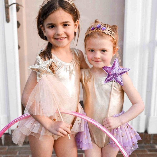 Girls Gold Leotard Etsy