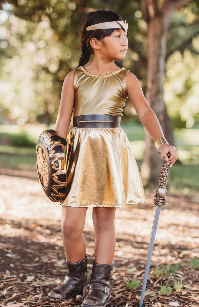 Wonder Woman Girls Costume Inspired Amazonian Warrior Kids | Etsy