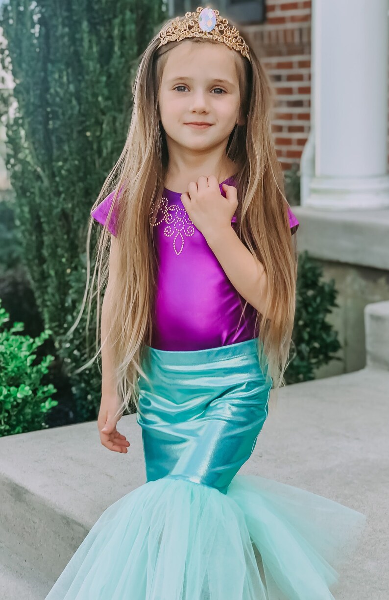 Little Mermaid Costume Girl's Mermaid Costume Leotard & Etsy