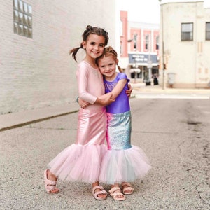 Girl&#39;s Mermaid Costume, Mermaid Tail Tulle Skirt, Unicorn Skirt with  Set Options, Kids Halloween Costume - Unicorn Violet