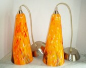 Hampton Bay 534930 Murano Inspired 14 inch Pendent Hanging Light Fixture, Set of 2