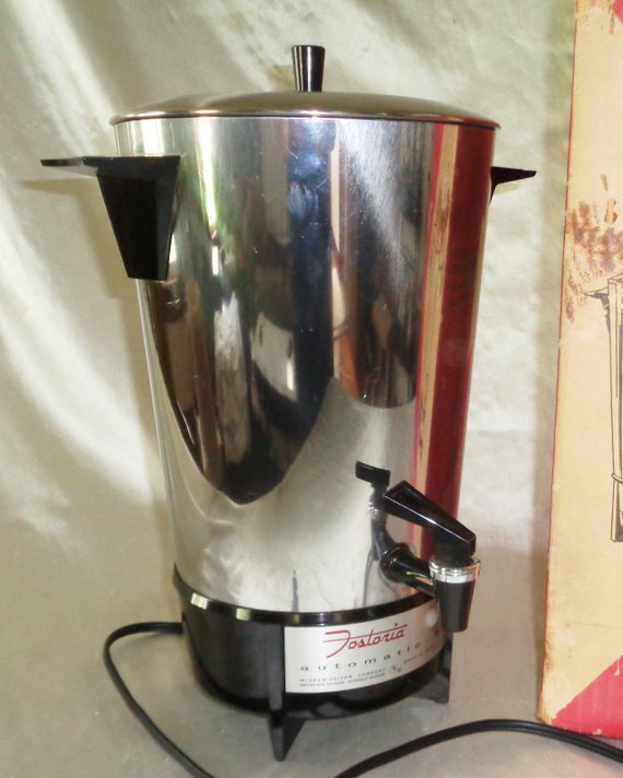 Vintage Fostoria Percolator Coffee Maker 30 Cup Automatic Coffee Party Urn  in Original Box - Etsy Norway