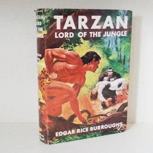 19250 Tarzan Lord Of The Jungle por Edgar Rice Burroughs Livro de capa dura impresso por Grosset & Dunlap