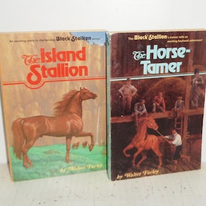Schwarze Stallion SCs aus den 1970er Jahren ~ Horse Tamer & Island Stallion ~ von Walter Farley