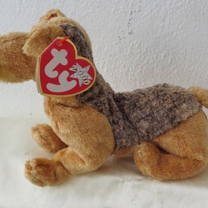 2000 Ty Beanie Babies Whiskers Dog Birthday August 6, 2000 w Error Tags PE Pellets