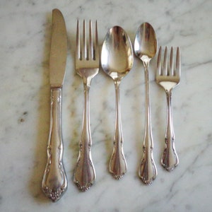 Toddlertime Rogers Oneida Stainless Child Knife Fork Spoon, Baby Spoon & Toddler Fork