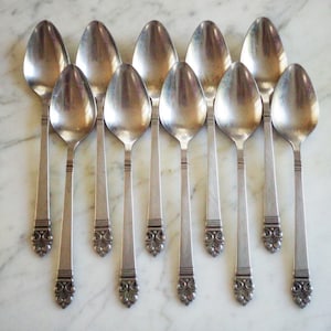 Highmont Stanley Roberts Edelstahl Japan 6 1/4 Zoll Set von 10 Teelöffeln