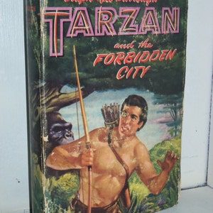 Tarzan & The Forbidden City by Edgar Rice Burroughs HC Book, 1952 Whitman