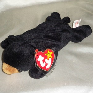 Ty Beanie Babies Baby 1993 Blackie Style 4011 bday 7-15-94 w Error Tags PVC