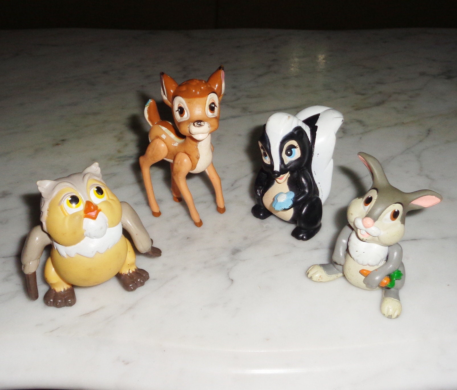 【通販 人気】 Disney Vintage Bambi Flower Bambi, - Figures Posable アンティーク雑貨