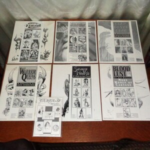 1991-94 SQ Productions Portfolio Savage Hearts, Warrior Queens, Blood Lust, Vicious Bitches +