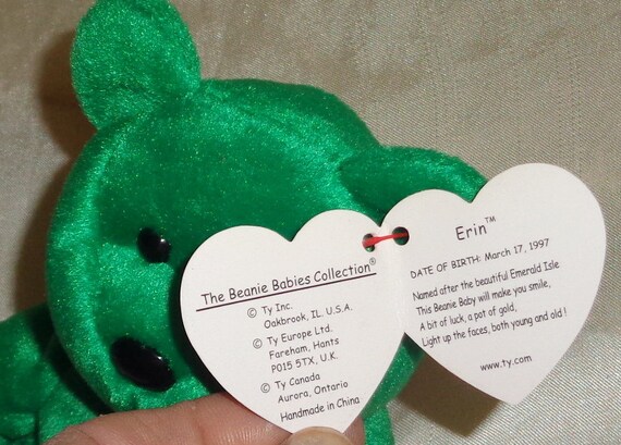 Ty beanie baby erin march 17 1997 sales