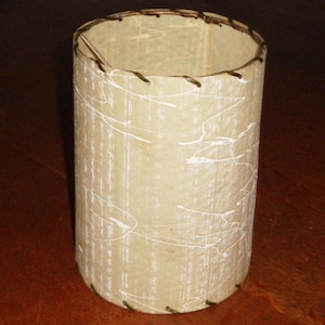 Kleine Boudoir Glühbirne Fiberglas Lampenschirm Vintage Mid Century Modern