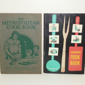 Libro de cocina de The Metropolitan (seguros de vida), 2 ediciones, una de ellas con fecha de 1953