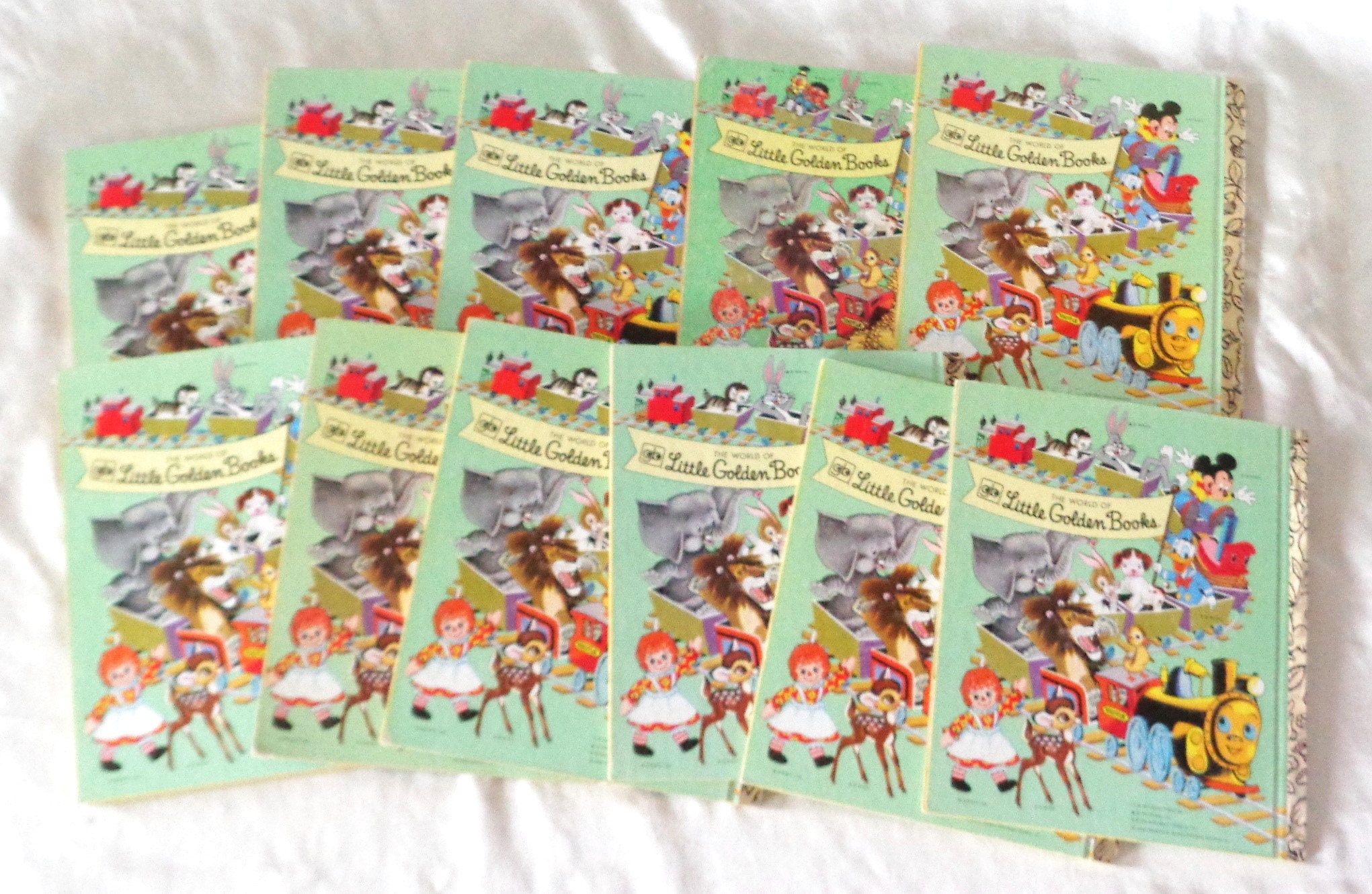 11 Vintage 49c CP Little Golden Books - Numbers, Jingle Bells