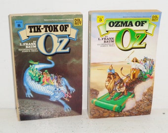Del Rey Wizard Of Oz ~ 1983 Tik-Tok of Oz #8 & 1981 Ozma Of Oz #3 SC Books by L Frank Baum