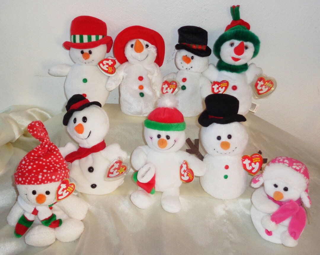 Ty Beanie Babies Snowman Beanies 19962012 Coolston Twigs Etsy