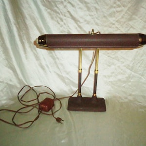 Vintage Retro Piano Desk Table Bankers Lamp Light By Radionic Trans. Co.