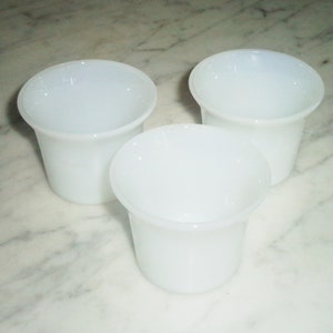 3 Vintage &quot;Oven Fire King Ware Made in USA&quot; Opaline Opalescent Candle Warmer Cups 2 1/2 by 2 inch