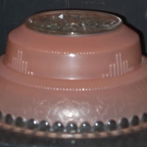 Martel Glass Globe Hanging Ceiling Light Cover~ Pale Pink Art Deco Hole Mount