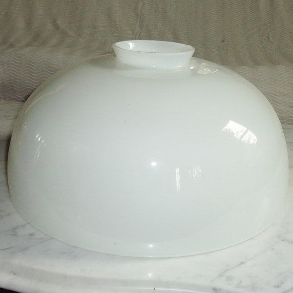 LARGE 14 inch White Glass Diffuser for Antique Oil Lamp or Fixture ~ 2 Available