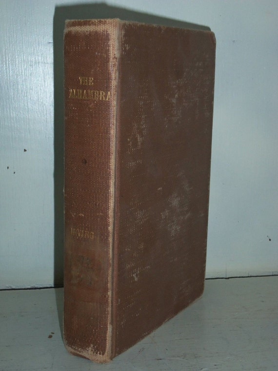 Antique "The Alhambra" HC Book by Washington Irving, Rand McNally~ Early 1900s
