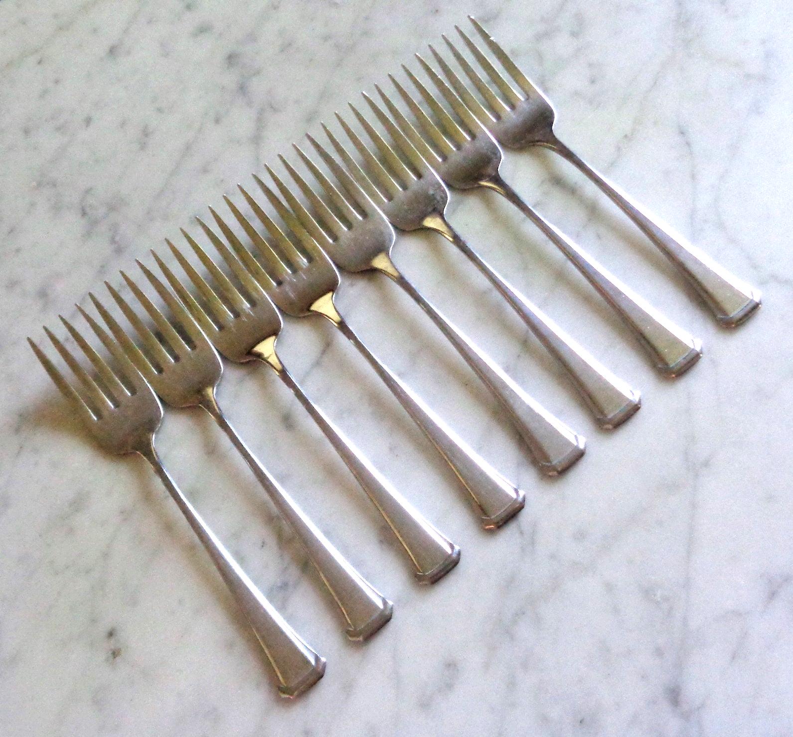 Fourchettes à Salade Oneida – Modèle Celebrity, Inox, état D’occasion, Lot